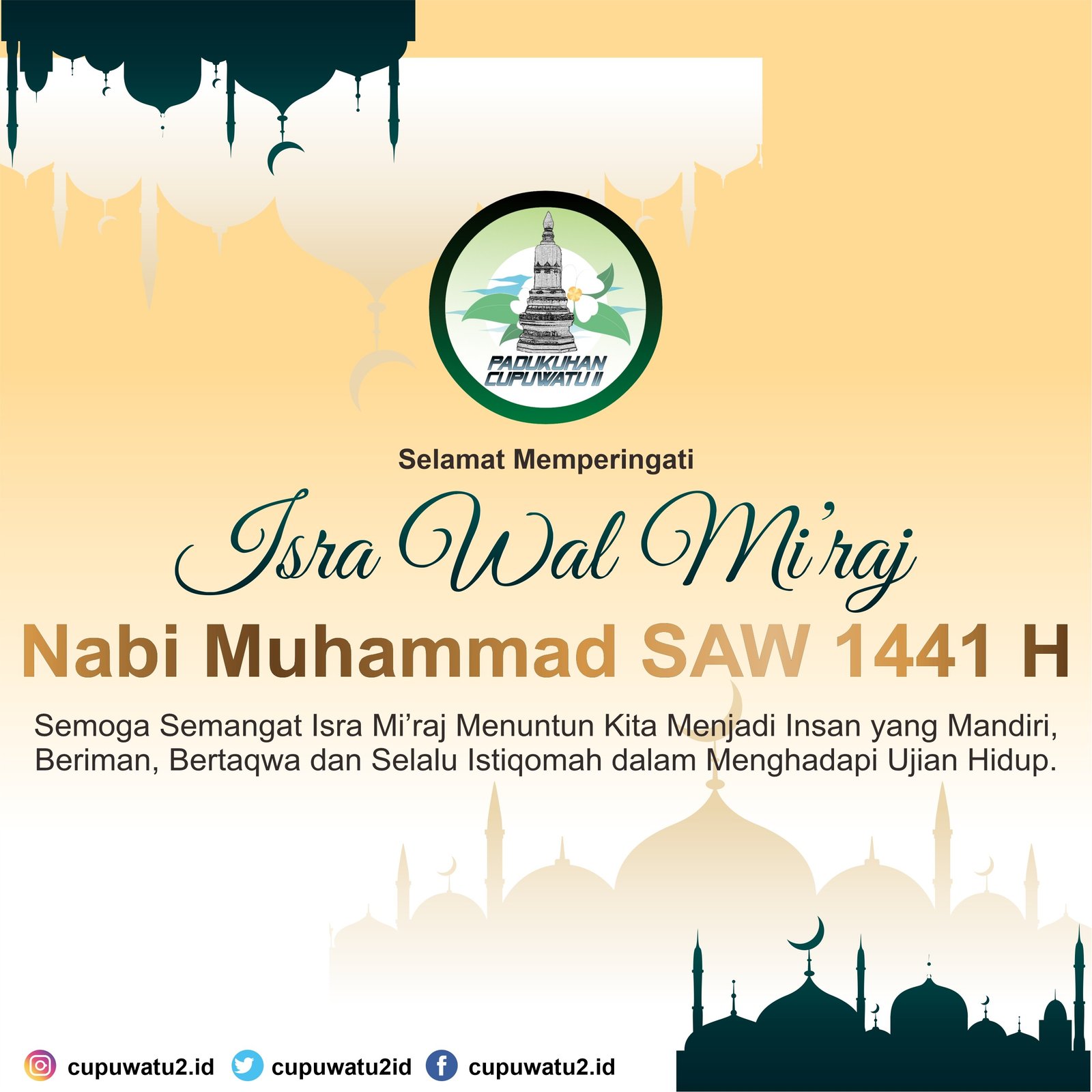 Selamat Memperingati Isra Wal Mikraj Nabi Muhammad SAW 1441 H